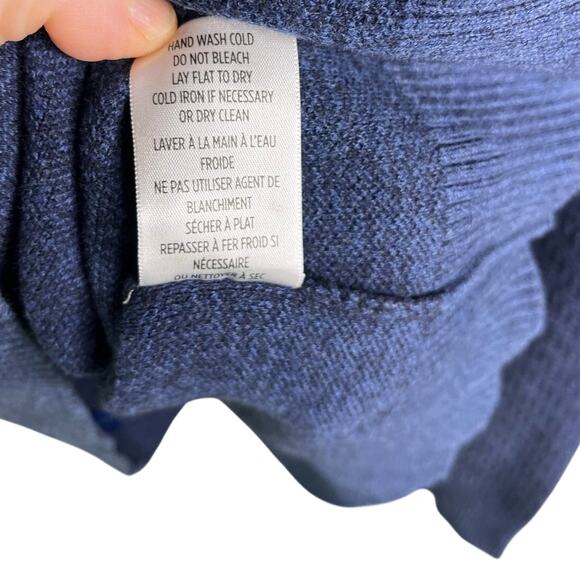 Robert Graham Sweater Mens L Blue 1/4 Zip Pullover Brennand Geometric Classic - Picture 8 of 9